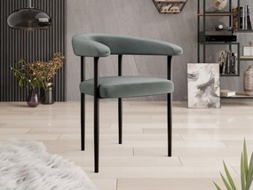 Čalúnená jedálenská stolička Ezukto, Dostupné poťahy: Magic Velvet 2219, Farby: čierna