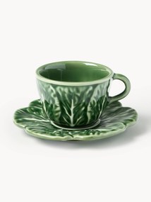 Ručne maľované XS šálky na kávu Cabbage, 4 ks
