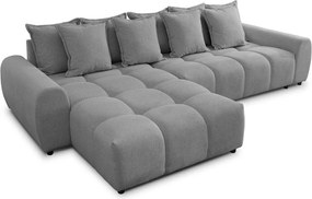 Sivá rohová pohovka (ľavý roh/s leňoškou) Albane – Ropez