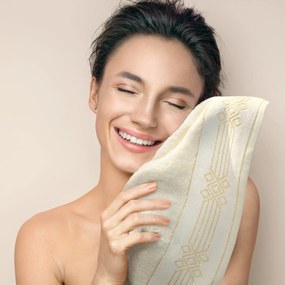 BAVLNENÝ UTERÁK KAMELA SADA 6KS 50X90 CM ČIERNA