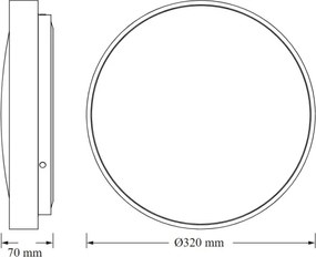 Osram - LED stropné svietidlo CEILING LUXO LED/18W/230V priemer 32 cm zlaté