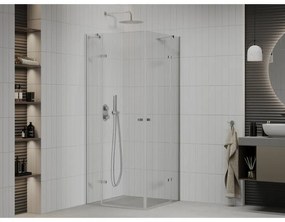 Mexen Roma Duo, sprchovací kút 120 (dvere) x 120 (dvere) cm, 6mm číre sklo, chrómový profil, 854-120-120-02-00