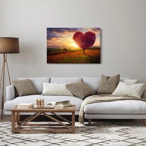 Obraz stromu v tvare srdca (90x60 cm)
