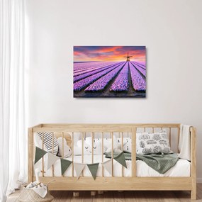 Sklenený obraz - kvetinová farma (70x50 cm)