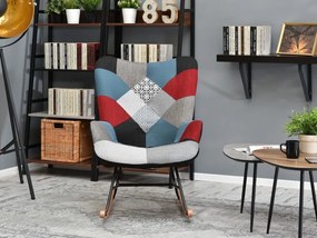 Kreslo Sibyla (patchwork + čierna). Vlastná spoľahlivá doprava až k Vám domov. 1110389