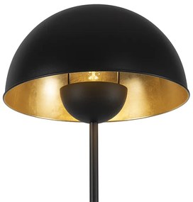 Priemyselná stojaca lampa čierna so zlatom 160 cm - Magnax