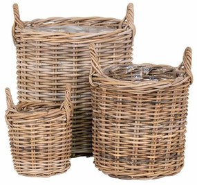 Úložné koše Sema sada 3 ks ø19 × 25 / ø30 × 38 / ø41 × 49 cm