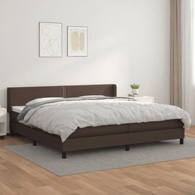 Boxspring posteľ s matracom hnedá 200x200 cm umelá koža 3130742
