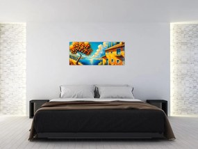Obraz - Dom s pomarančmi II. (120x50 cm)