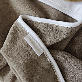 Novorodenecká osuška s kapucňou čokoládová 80x80cm