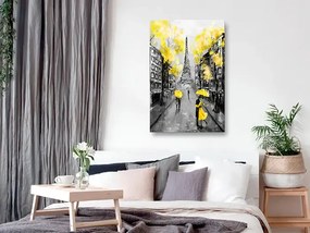 Artgeist Obraz - Paris Rendez-Vous (1 Part) Vertical Yellow Veľkosť: 80x120, Verzia: Premium Print