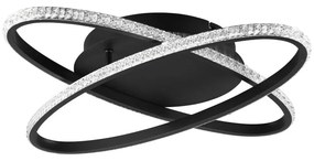 Čierne LED stropné svietidlo Lane – Trio