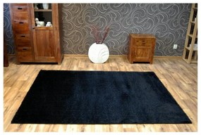 Luxusný kusový koberec Shaggy Verona čierny 2 160x220cm