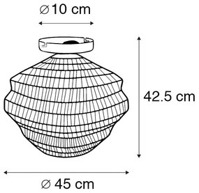 Orientálne stropné svietidlo čierne 45 cm - Vadi
