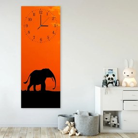 Gario Hodiny na stenu Putovanie slona Rozmery: 25 x 65 cm