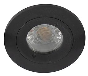 Sada 6 moderných zapustených bodových svetiel čierna okrúhla IP44 - Xena