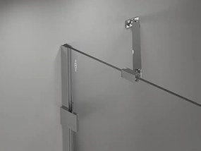 Mexen Lunar, ľavé otočné sprchové dvere 125 cm, číre sklo, chrómový profil, 834S-125-050-01-00-L