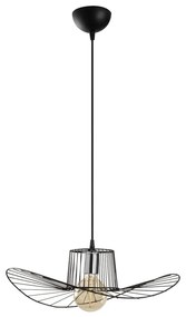 Čierne závesné svietidlo Opviq lights Tel Hat, ø 50 cm