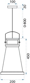 Dekorstudio Stropná lampa Asti A