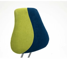 Detská rastúca stolička RAIDON – látka, plast, zelená / modrá / sivá