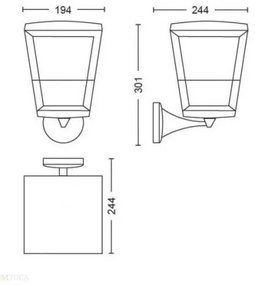 Philips 17439/30/P7-LED RGBW Vonkajšie svietidlo Hue ECONIC LED/15W/230V IP44