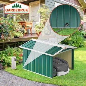 InternetovaZahrada Garáž pre robotickú kosačku 86x100x63 cm - zelená
