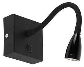Moderná flexibilná nástenná lampa čierna LED - Flex