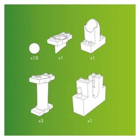 Súprava prídavných dielov ku guličkovej dráhe Hubelino Elevator, 24 ks