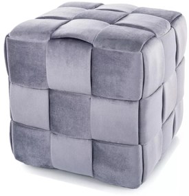 Taburet Casel Velvet šedý