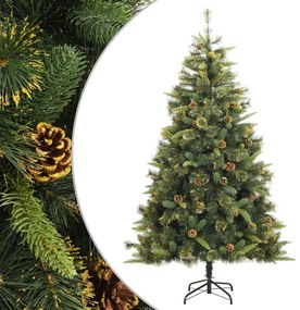 Umelý výklopný vianočný stromček so šiškami 240 cm 357704