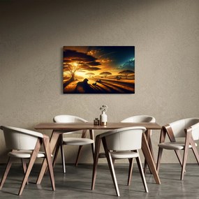 Obraz - Oddychujúce levy (90x60 cm)