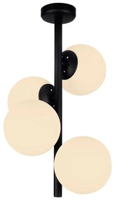 Čierne závesné svietidlo Squid Lighting Owl, výška 53 cm