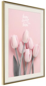 Artgeist Plagát - Six Tulips [Poster] Veľkosť: 40x60, Verzia: Čierny rám s passe-partout