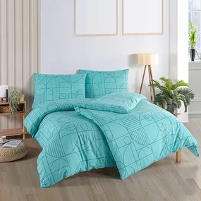 BedTex Bavlnené obliečky Geo Aquatic Awe, 220 x 200 cm, 2 ks 70 x 90 cm, 220 x 200 cm, 2 ks 70 x 90 cm