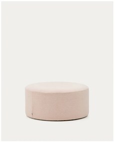 Svetloružový taburet z textílie buklé Kaeli – Kave Home