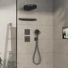 Hansgrohe ShowerSelect Comfort E, termostat pod omietku, kartáčovaný čierny chróm, HAN-15574340