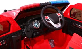 Ramiz Hasičský vozík SUV na batérie pre deti + sirény + svetlá + megafón + diaľkové ovládanie