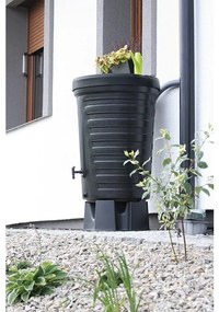Sud na dažďovú vodu, priemer 64,8 cm, 210 l, čierna