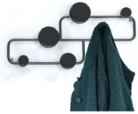 Čierny nástenný vešiak Anya – Tomasucci