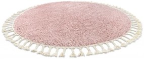 Koberec BERBER 9000 kruh ružový Fredzle berber marokánsky shaggy