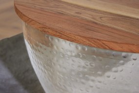 Konferenčný stolík Orient Storage 60cm akáciová strieborná