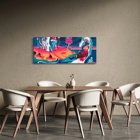 Obraz - Princ a dračia princezná (120x50 cm)