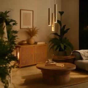 Brilagi - Luster na lanku POKER 3xGU10/25W/230V béžová