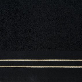 Dekorstudio Bavlnený uterák OLIVIA so zlatou výšivkou - čierny Rozmer uteráku: 50x90cm