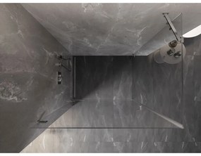 Mexen Lunar-B, výklopný sprchový kút ľavý 100 x 80 cm, 8mm číre sklo, chrómový profil, 832-100-080-01-00-L