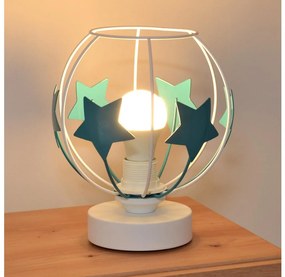 Detská stolná lampa STARS 1xE27/15W/230V tyrkysová/biela