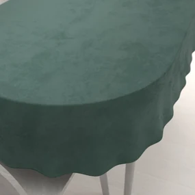 Biante Veľký zamatový oválny obrus Velvet Premium SVP-040 Lesná zelená 160x200 cm