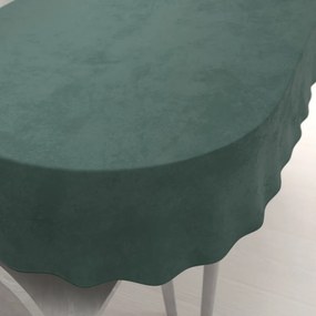 Biante Veľký zamatový oválny obrus Velvet Premium SVP-040 Lesná zelená 180x220 cm