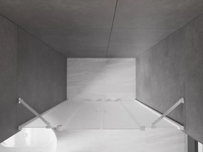Mexen Velar Duo, posuvné sprchové dvere do otvoru 160 cm, 8mm sklo námraza, chrómová, 871-160-000-32-01