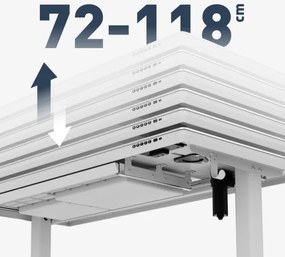 Elektrický výškovo nastaviteľný stôl Mark Adler Leader 8.5 biely